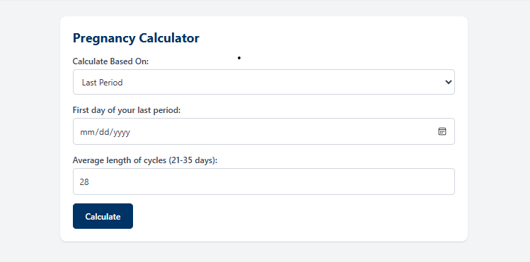 Calculator - Pregnancy Calculator