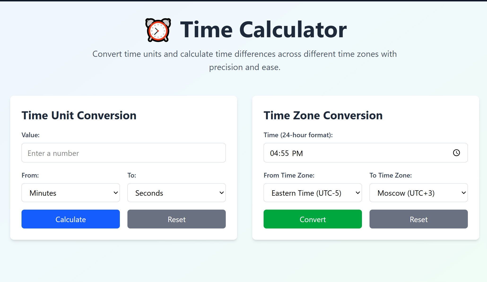 Calculator - Time Calculator